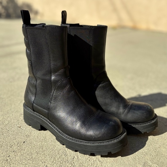 Vagabond Black Leather Cosmo 2.0 Boots Size 41 - Picture 3 of 7
